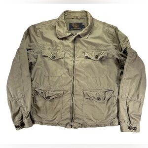 J Crew Vintage A/22 Type G38 Military Grade Field Utility Jacket Large Green